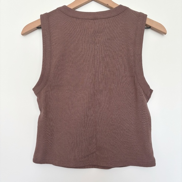 Abercrombie & Fitch Rib Tank in taupe - Picture 2 of 4
